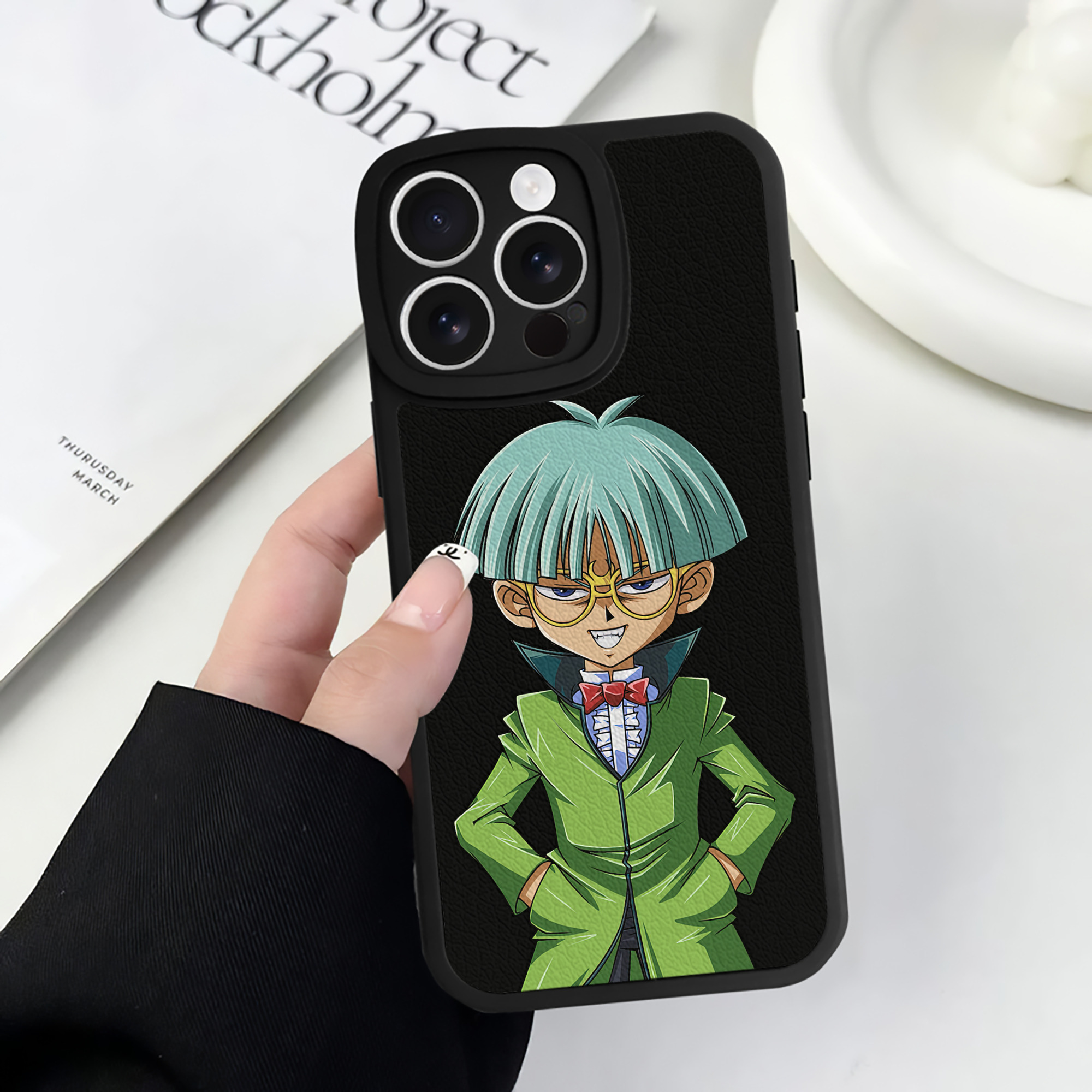 遊☆戯☆王 Yu-Gi-Oh! 【iPhone 16シリーズ対応】シリコンスマホケース（レザー調） 材質：シリコン